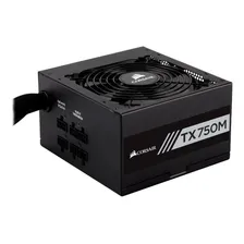 Fonte Corsair Tx750m - 750w, 80 Plus Gold, Semi-modular Cor Black 100V/240V Foto  mini 1