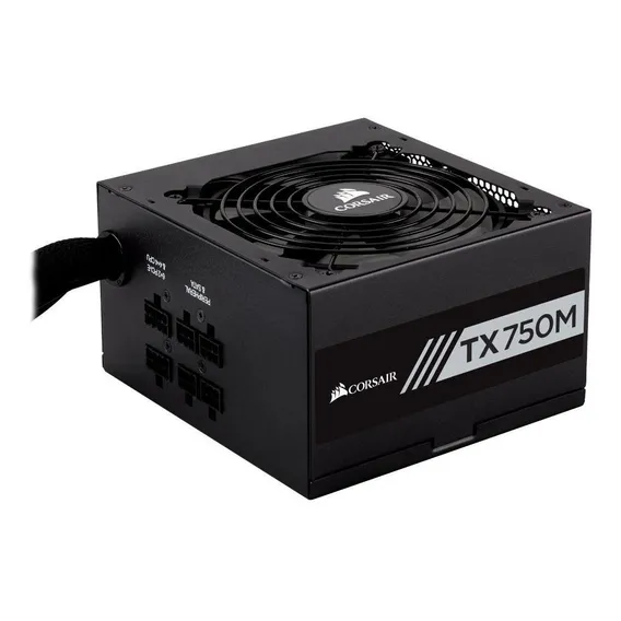 Fonte Corsair Tx750m - 750w, 80 Plus Gold, Semi-modular Cor Black 100V/240V Foto 1