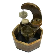 Fonte De Água Cascata De Pedra Sabão Lua Aromatizador Cor Natural 110v/220v Foto mini 3