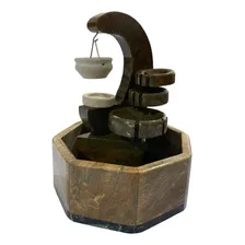 Fonte De Água Cascata De Pedra Sabão Lua Aromatizador Cor Natural 110v/220v Foto mini 4