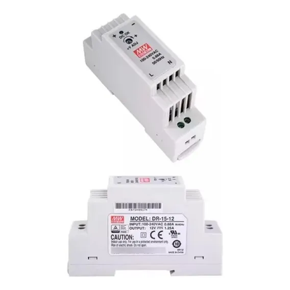 Fonte De Alimentação Mean Well Dr-15-24 24v 0.63a - 24 Watts Foto 1