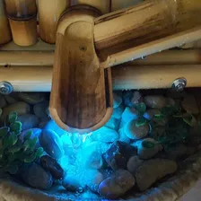 Fonte Decorativa 5 Quedas De Agua Decoração Cascata Cor Bambu Foto mini 3