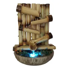 Fonte Decorativa 5 Quedas De Agua Decoração Cascata Cor Bambu Foto mini 1