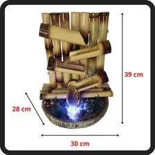 Fonte Decorativa 5 Quedas De Agua Decoração Cascata Cor Bambu Foto mini 4