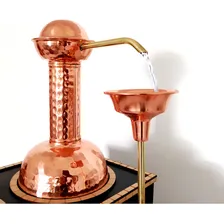 Fonte Giratória De Cachaça Alambique E Barril Em Cobre 2 Litros Império Do Cobre Foto mini 3