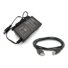 Fonte Impressora Hp C4680 Plug Roxo + Cabo Energia+ Cabo Usb Foto mini 1