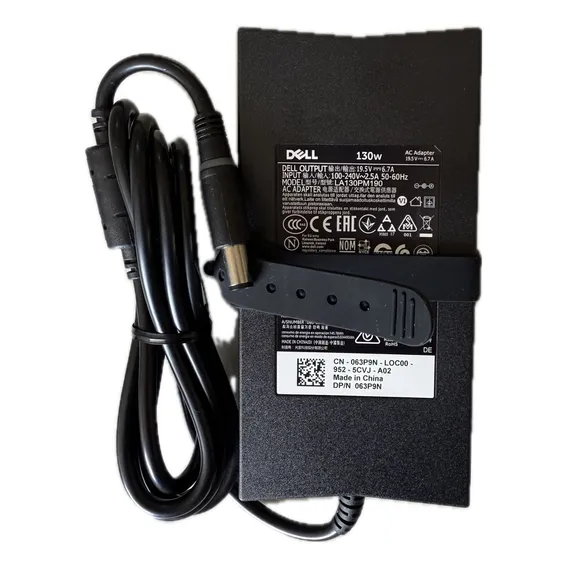 Fonte Original Dell 130w - 19.5v - 6.7a - Pino Grosso - Nova Cor Preto Foto 1