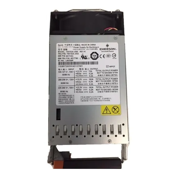 Fonte P/ Ibm X3850 X5 Server 1975w Emerson 69y5916 69y5917 * Cor Prateado Foto 1