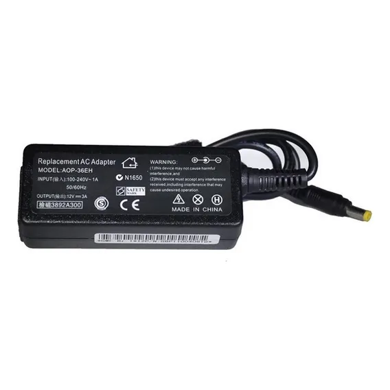 Fonte P/ Notebook Asus Eee 1000hd 12v 3a Marca Bringit Cor Preto Foto 1