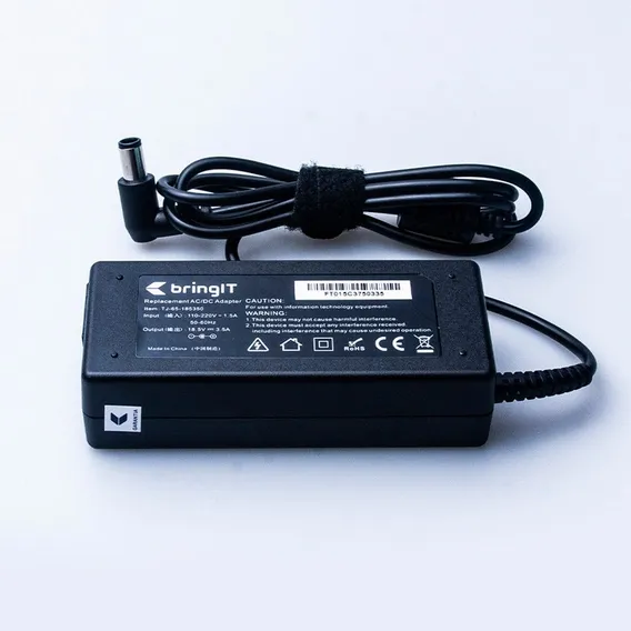Fonte P/ Notebook Hp Pavilion G42-212br 18.5v Marca Bringit Cor Preto Foto 1