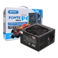 Fonte Para Computador Atx 500w Real Knup Kp-522 Foto  mini 1