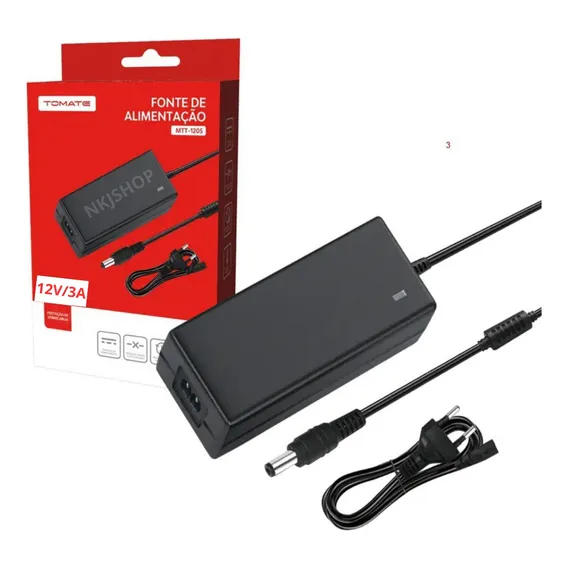Fonte Para Monitor E Tv Aoc E2351fh E2251fwh Lv232hed 12v 3a Foto 1