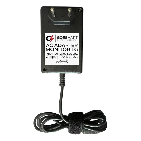 Fonte Para Monitor Tv LG 19v 1.3a Conector Com Pino Central Foto 1