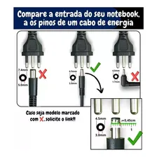 Fonte para Notebook Dell 19.5V 65W, Conector 4.5, CompatÃvel com Dell Inspiron 11/13/14/15, XPS 13, Latitude 13/14, Vostro 14/15 45w Foto mini 2
