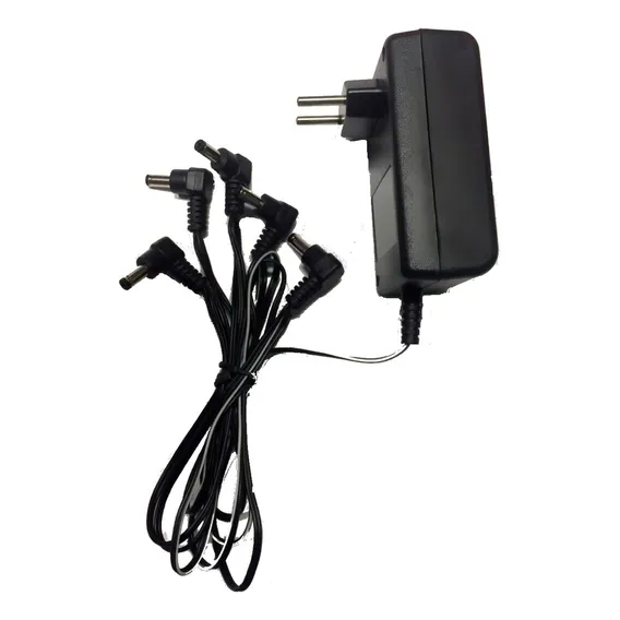 Fonte Pedal Pedaleira 9v 1000ma Bivolt P/ 5 Pedais Com Led Foto 1