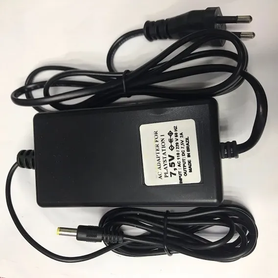 Fonte Playstation 1 One Slim Bivolt Psone Play 1 Ps1 7,5v 2a Voltagem De Entrada 110v Foto 1