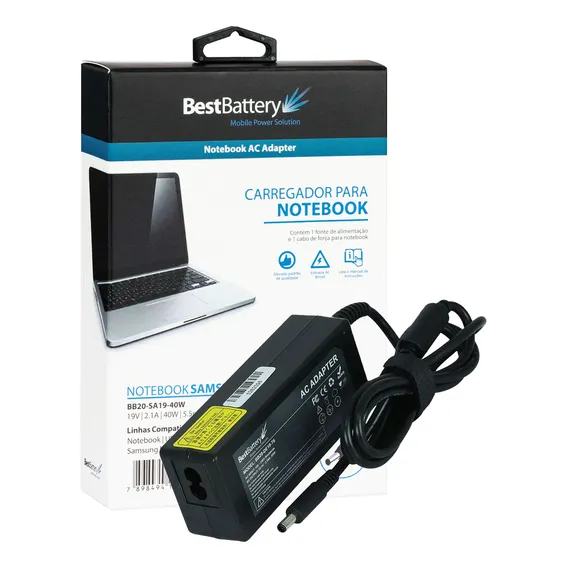 Fonte Samsung Np370/ Ultrabook Samsung 19v 2.1a 40w Foto 1