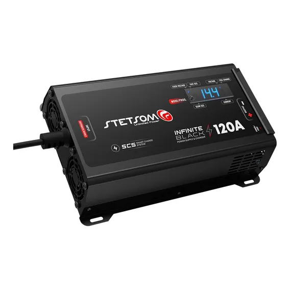 Fonte Stetsom Automotiva 120a Com Voltimetro Bivolt Sci Cor Preto Foto 1