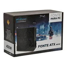 Fonte Super Gamer 450w Reais Atx 20+4p Silenciosa Para Pc Cor Preta 110V/230V Foto mini 4