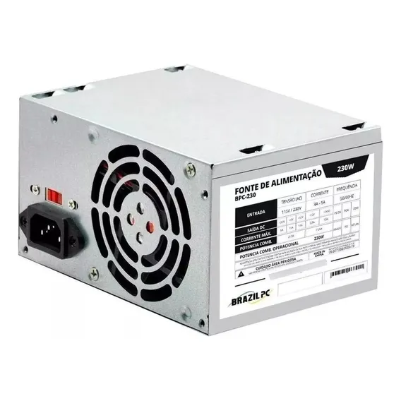 Fonte Vx Pro 230w 24 Pinos Para Pc 200w - Vx 230se Cor Cinza Foto 1
