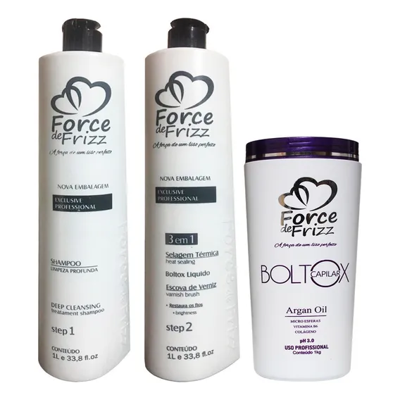 Force De Frizz Selagem + Repositor Massa Argan 3x1l Foto 1