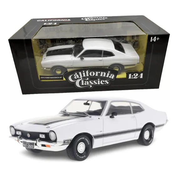 Ford Maverick Gt 1974 Miniatura Metal California classic Cor Branco Foto 1