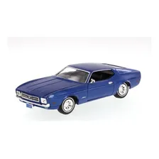Ford Mustang Sportsroof Blue de 1971 Motormax 1:24 Foto mini 1