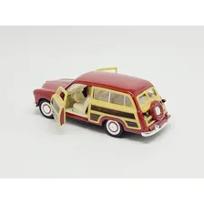 Ford Woody Wagon 1949 Miniatura Escala 1/40 Metal Fricção Cor Vermelho Foto mini 4
