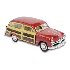 Ford Woody Wagon 1949 Miniatura Escala 1/40 Metal Fricção Cor Vermelho Foto mini 1