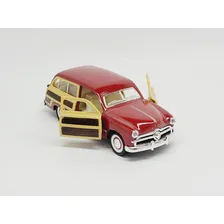 Ford Woody Wagon 1949 Miniatura Escala 1/40 Metal Fricção Cor Vermelho Foto mini 2