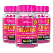 Forever Liss 3 Unidades Forever Hair Crescimento Capilar 30d Foto  mini 1