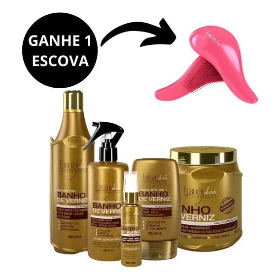 Forever Liss Kit Banho De Verniz Completo Com Máscara 1kg Foto 1