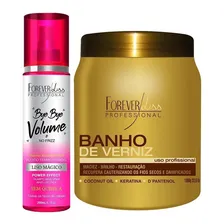 Forever Liss Másc Banho De Verniz 1kg + Bye Bye Volume 200ml Foto mini 1