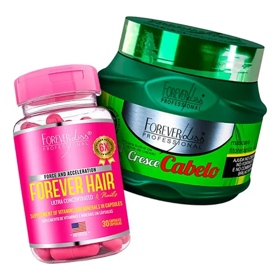 Forever Liss Máscara Cresce Cabelo 250g + Forever Hair Foto 1