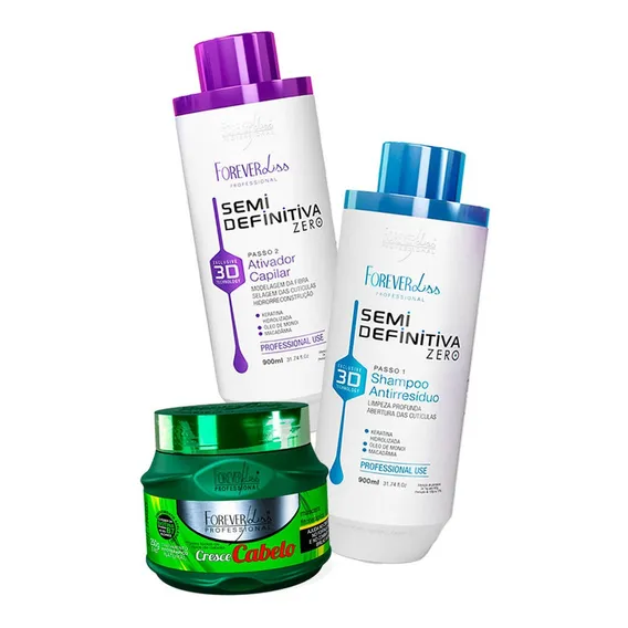 Forever Liss Progressiva 3d Sem Formol + Cresce Cabelo 250g Foto 1