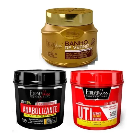 Foreverliss Banho Verniz 250g + Anabolizante 240g + Uti 240g Foto 1
