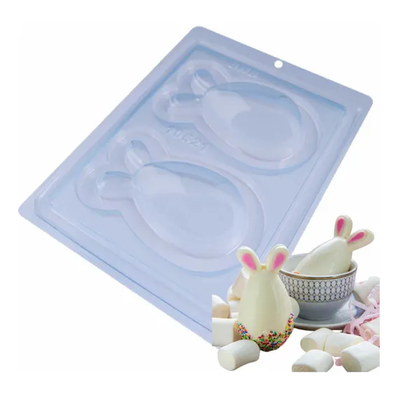 Forma Acetato C/ Silicone Ovo Com Orelhas 100g (10521) Bwb Foto 1