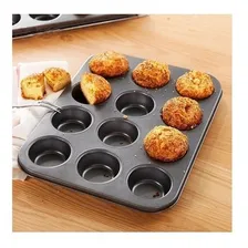 Forma Antiaderente Para Cupcakes,empadas Com 12 Cavidades Foto mini  3
