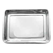 Forma Assadeira Alta Retangular 22x32x4 Aço Inoxidável Forno Cor Inox Cromado Foto mini  3