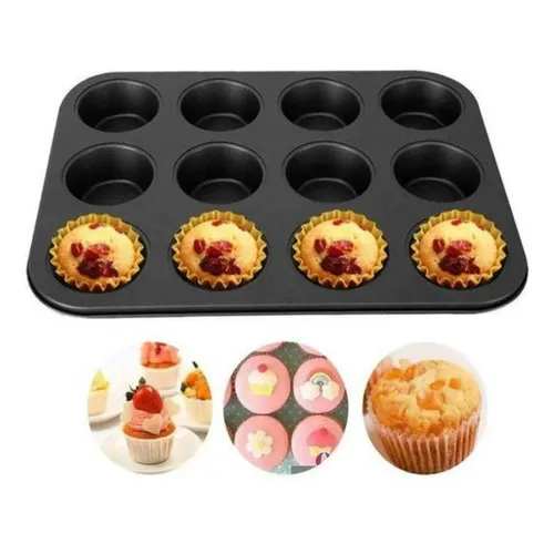Forma Assadeira Cupcake 12 Cavidades Antiaderente Foto 1