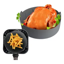 Forma Assadeira Silicone Fritadeira Airfryer Reutilizável Cor Preto Foto mini 1