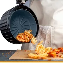 Forma Assadeira Silicone Fritadeira Airfryer Reutilizável Cor Preto Foto mini 2