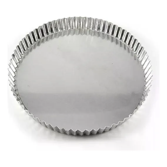Forma Assadeira Torta Crespa Fundo Falso AlumÃnio 21cm Foto 1