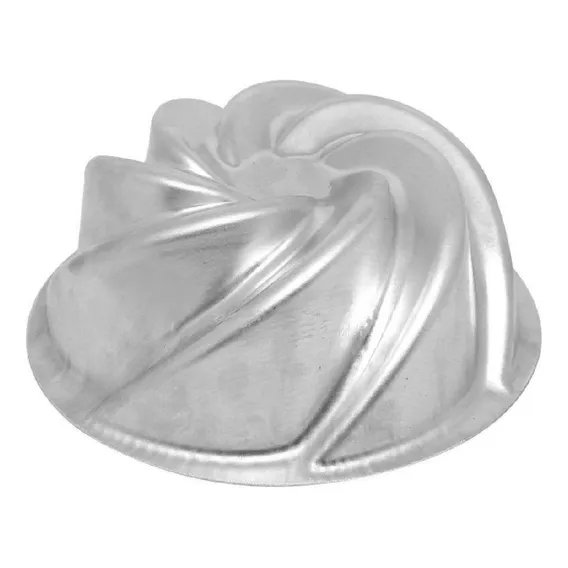Forma Bolo Vulcão Alumínio 17 X 7,5 Cm Bolo Espiral Foto 1