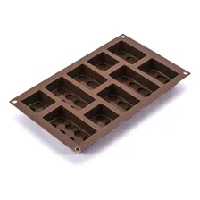 Forma Chocolate Bolo Com 10 Cavidades Diferente Silikomart Cor Marrom Foto mini  3