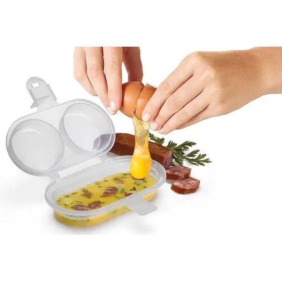 Forma Cozinha Ovo Omelete Direto No Microondas Pratico Limpo Foto 1