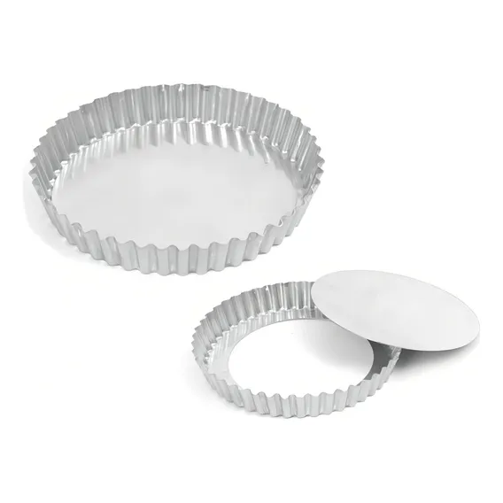 Forma Crespa Quiche Torta De Morango Em Aluminio NÂș 21 X Altura 3 Cm Cor Cinza Foto 1