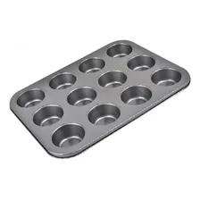 Forma Cupcake Teflon Antiaderente Empadas 12 Cavidades Cor Preto Foto mini  2