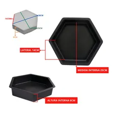 Forma De Bloquete Sextavado Hexagonal 25x25x6 Kit Com 5 Foto mini 4