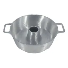 Forma De Bolo Pudim Aluminio Fundido Polido N 28 3,5 Litros Foto mini 3